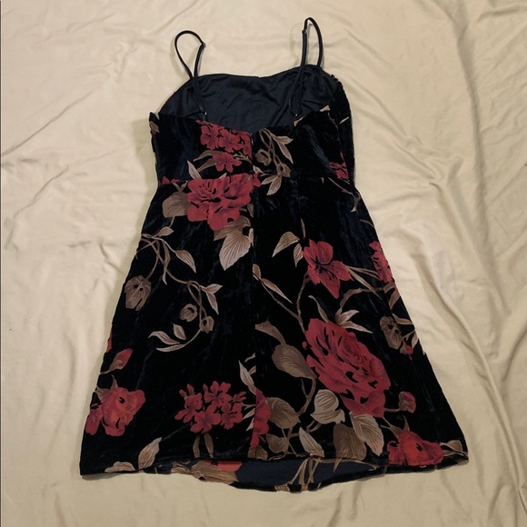 Lush Floral Velvet Mini Dress - Picture 7 of 10